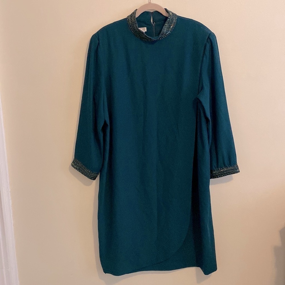 Talbots mock neck long sleeve dress